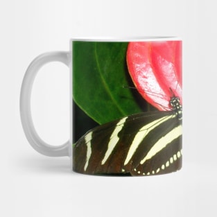 Colorful Butterfly on a Red Flower Photography Mug